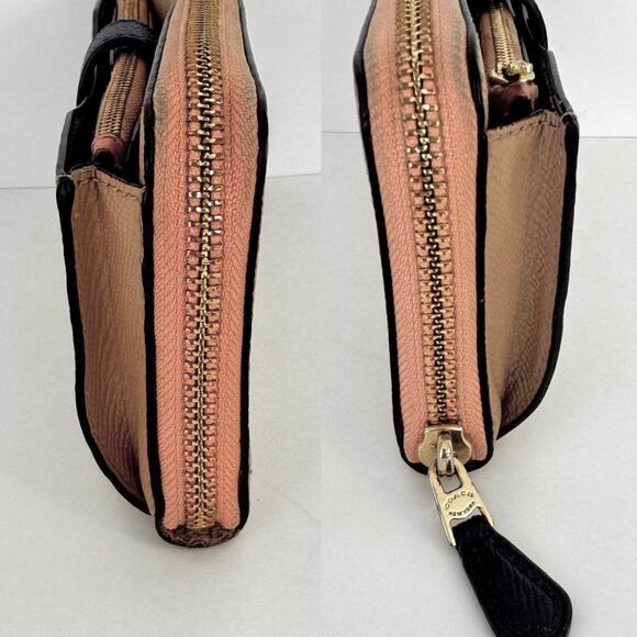 Coach Multifunction Zip Wallet Crossgrain Leather in Sunrise Multi F29940 - Picture 9 of 15